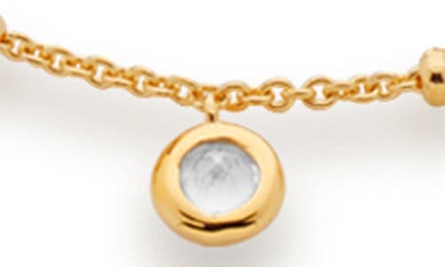 Monica Vinader Mini White Topaz Station Necklace In Gold