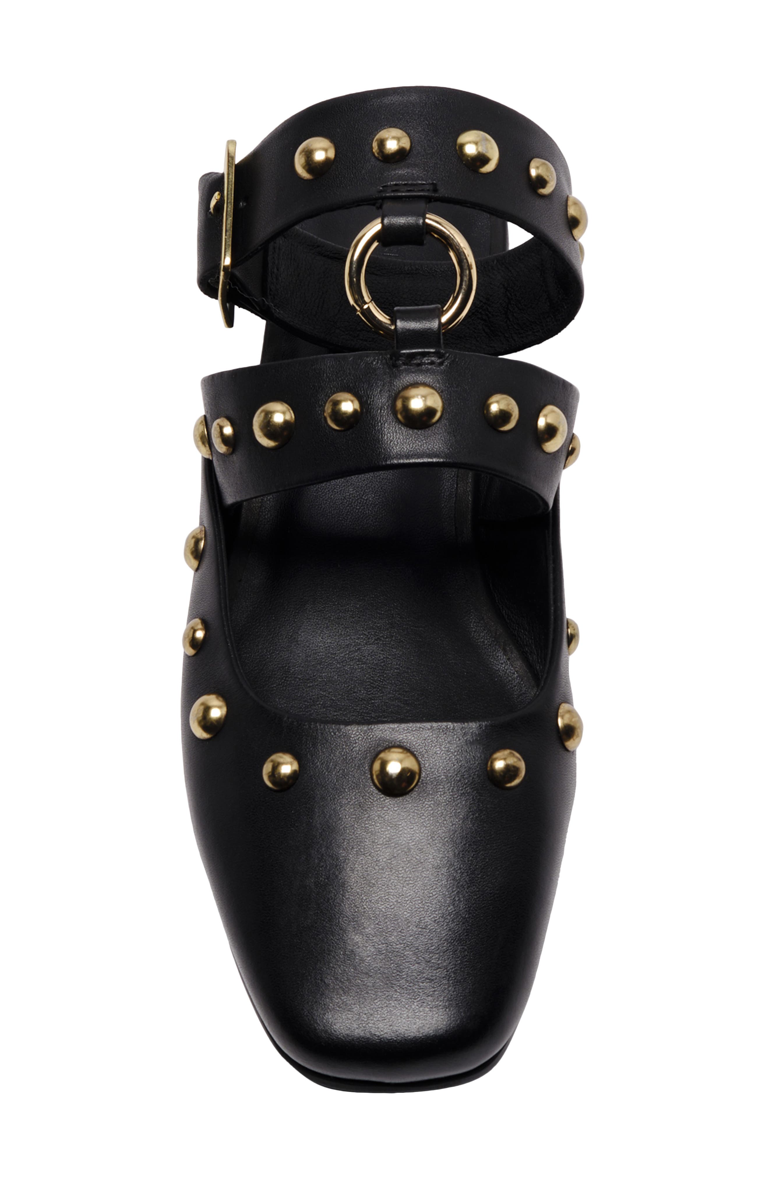 Free People Camille Ankle Strap Mule, Alternate, color, Black Leather