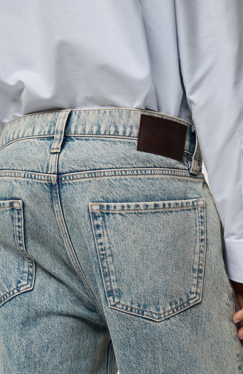 MANGO Straight Leg Cuffed Jeans, Alternate, color, 