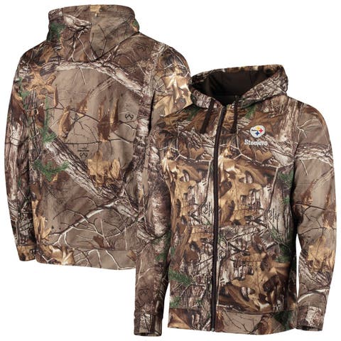 Men's Dunbrooke Realtree Camo Pittsburgh Steelers Trophy Tech Fleece Full-Zip Hoodie
