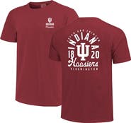 IMAGE ONE Men's Crimson Indiana Hoosiers Comfort Colors Mascot Overlay T-Shirt