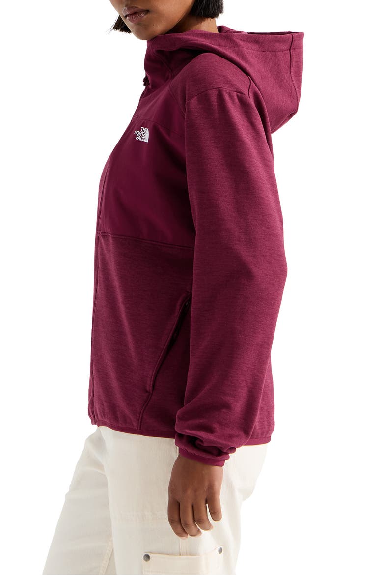Performance Fleece Full Zip Hoodie Jacket, Alternate, color, BURGUNDY CRUSH LIGHT HEATHER