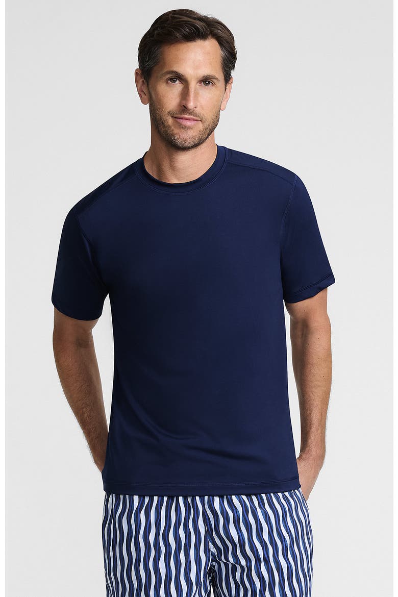 Short Sleeve Swim Tee Rash Guard, Main, color, Deep Sea Navy