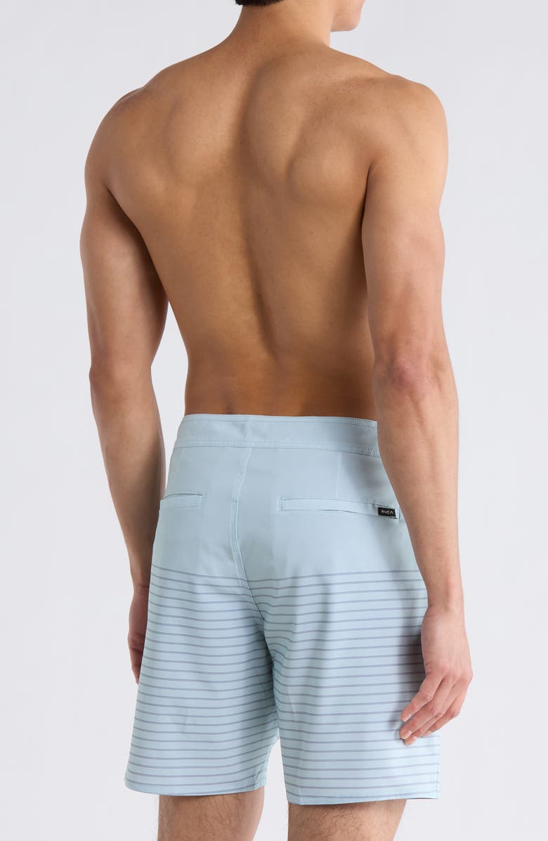 RVCA Current Stripe Water Repellent Board Shorts, Alternate, color, Blue Haze