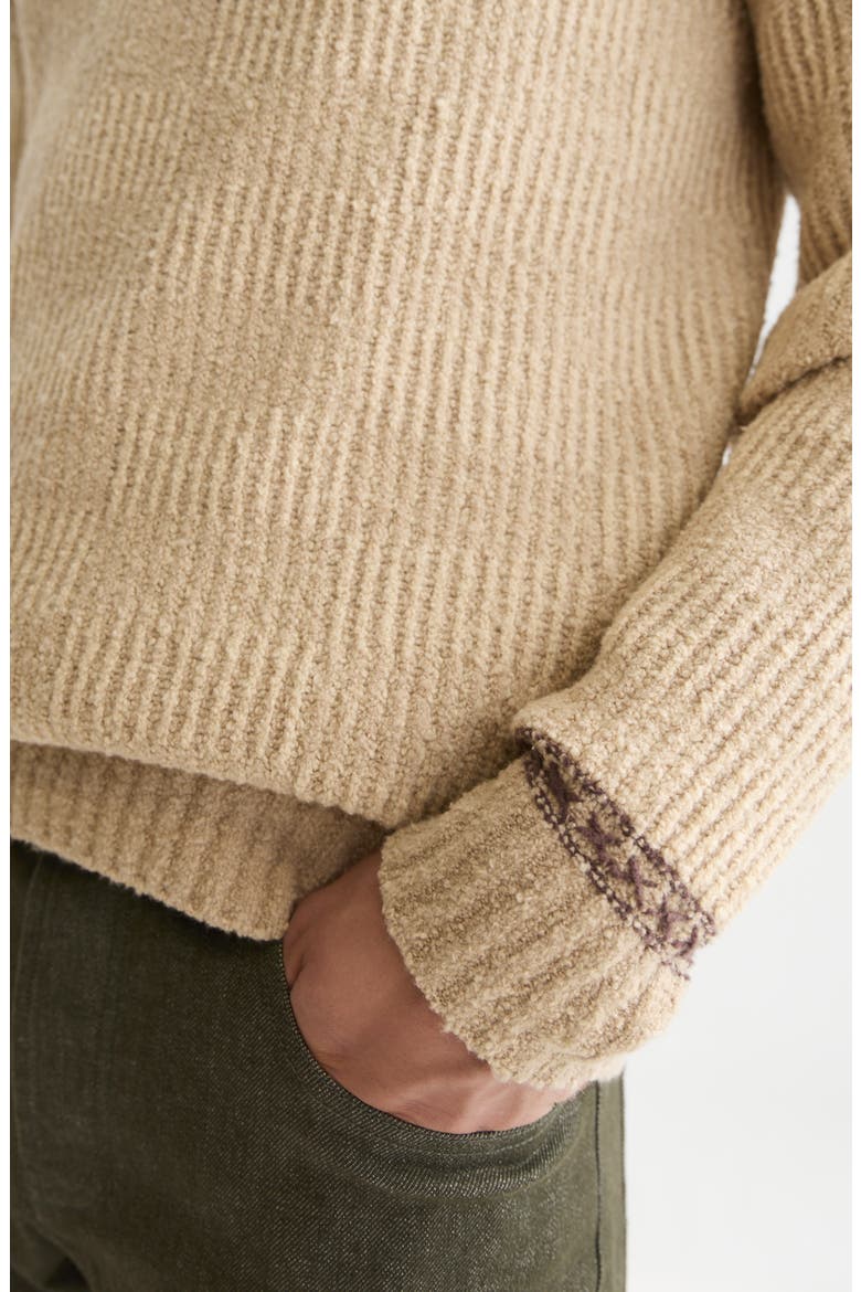 Chenille Structured Pullover Sweatshirt, Alternate, color, PURE CASHMERE