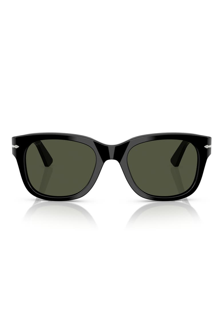 Gender Inclusive PO3372S 53mm Square Sunglasses, Main, color, BLACK / GREEN