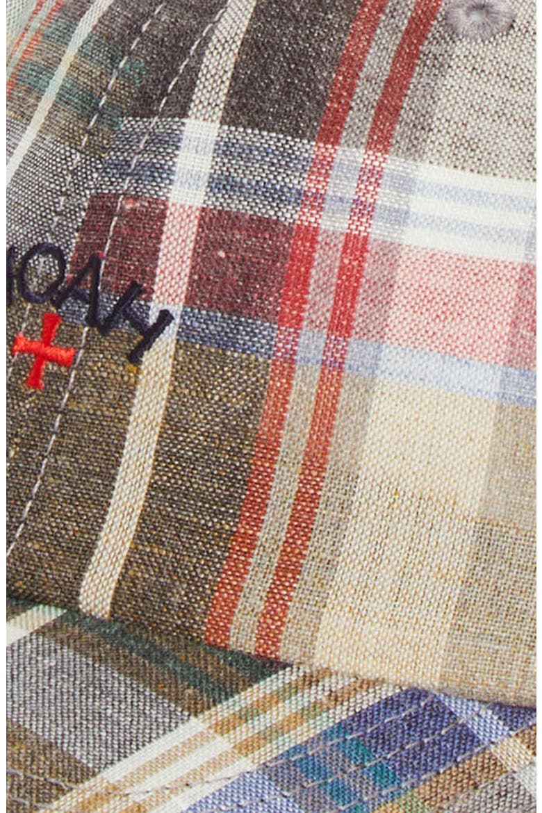 Plaid Wool & Linen Baseball Cap, Alternate, color, PLAID