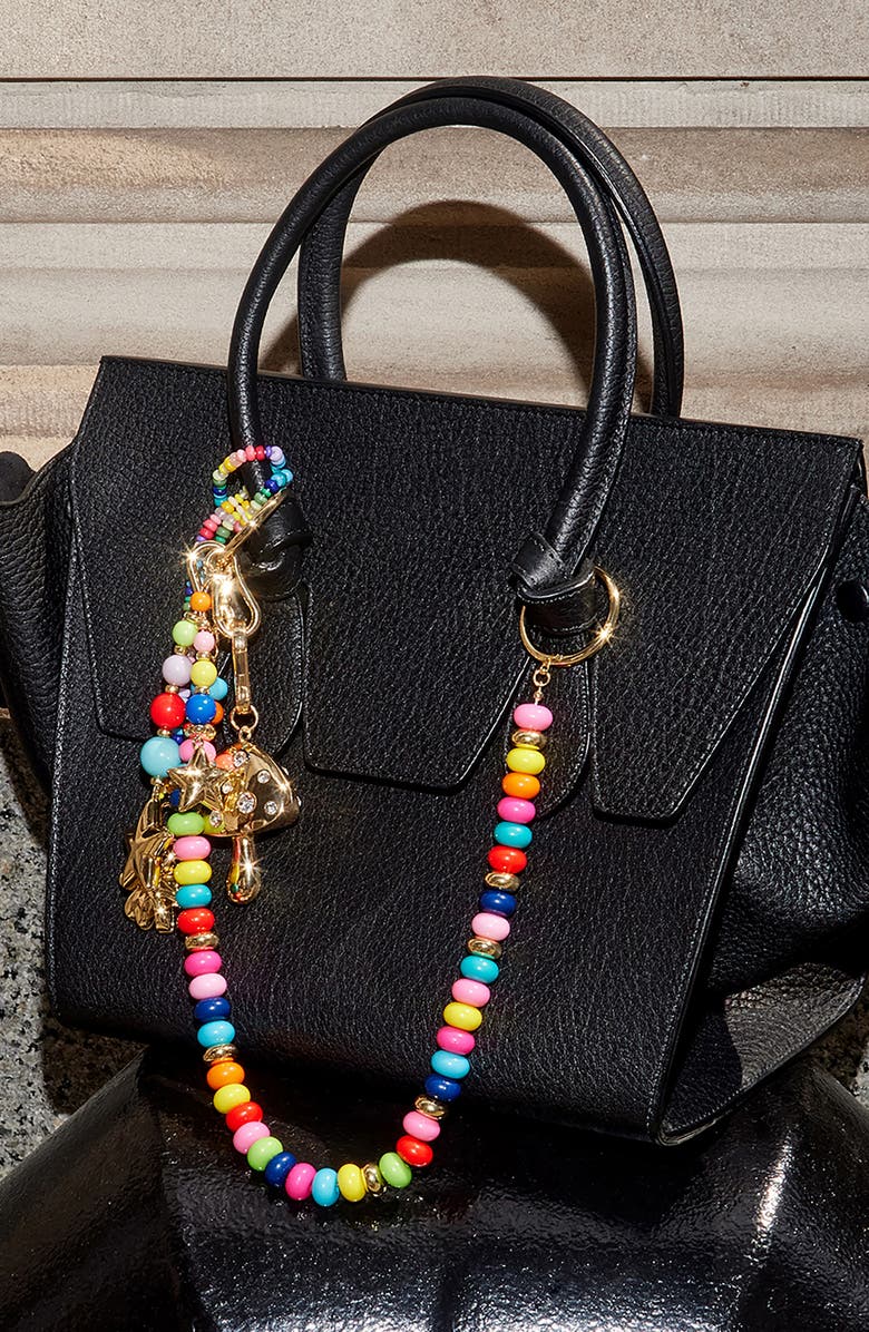 BaubleBar Flying Colors Bag Charm, Alternate, color, Pink Multi