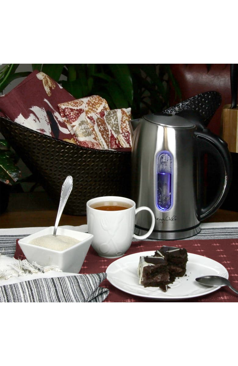 Megachef 1.7Lt. Stainless Steel Electric Tea Kettle, Alternate, color, Grey