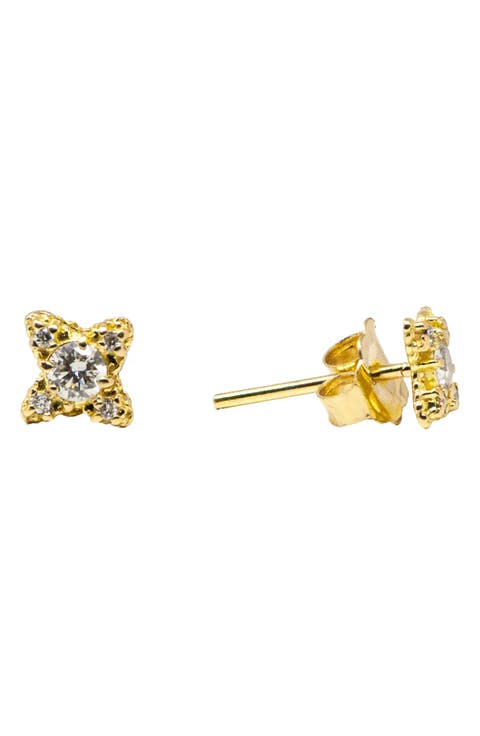 Classic Star Diamond Stud Earrings