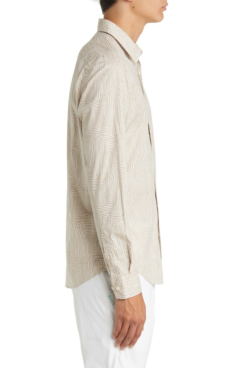 BOSS Ronni Slim Fit Stretch Cotton Button-Up Shirt, Alternate, color, 