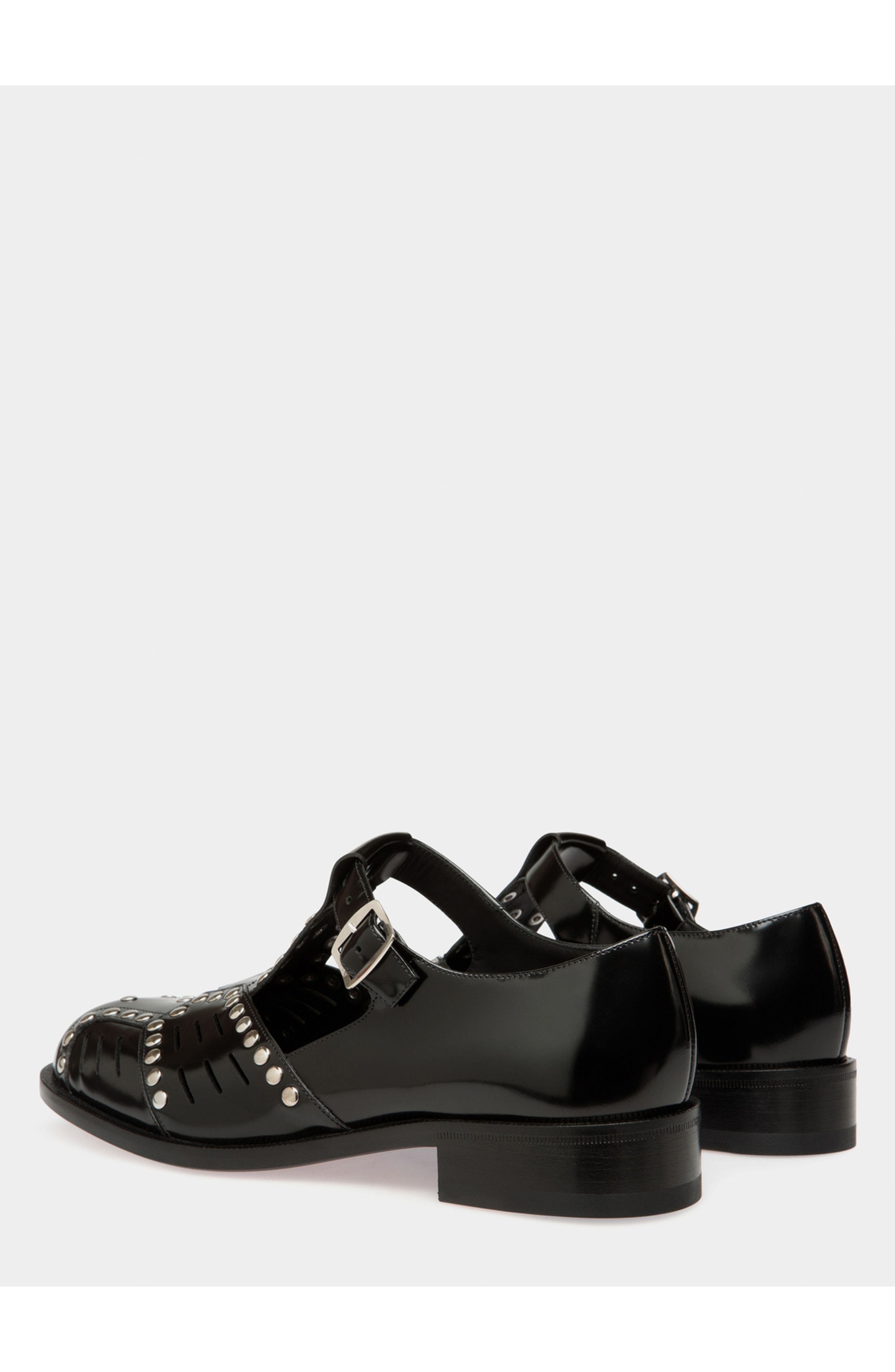 Bally Spiegel Flat Sandal in Calf Leather, Alternate, color, Black