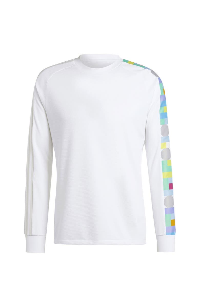 adidas Men's adidas  White Peter Saville x Manchester United Long Sleeve Jersey, Alternate, color, 