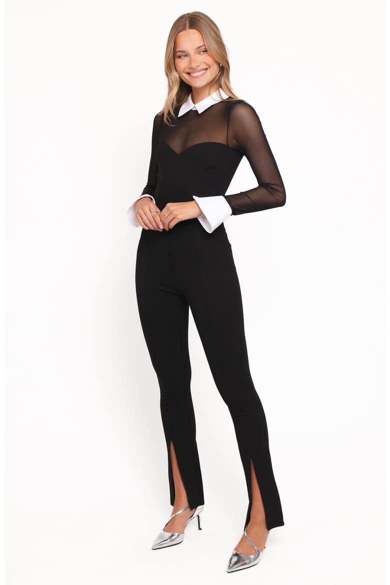 Ethan Tuxedo Bodysuit, Alternate, color, BLACK