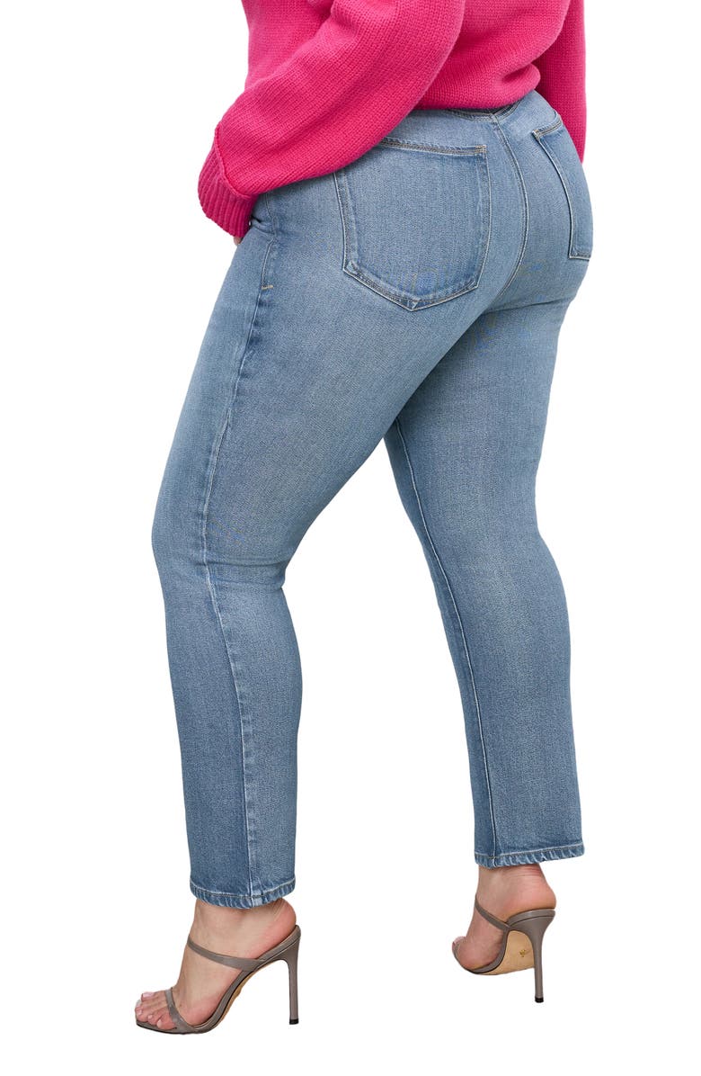 Good American Good Legs Straight Leg Jeans, Alternate, color, Indigo746