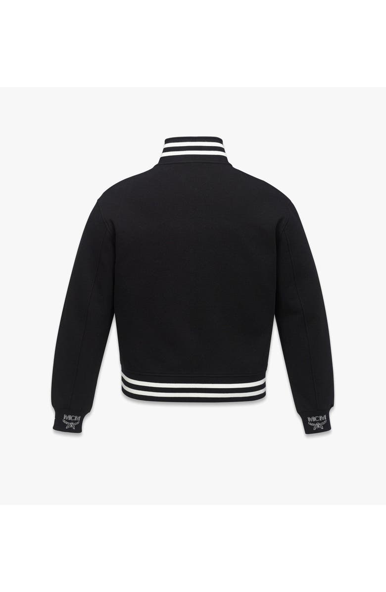 MCM Essential Logo Ponte Track Jacket, Alternate, color, Black