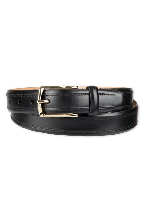 Fes Stitch Leather Belt