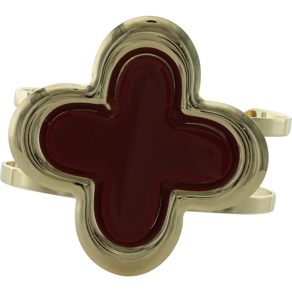 Olivia Welles Clover Cuff Bracelet In Multi