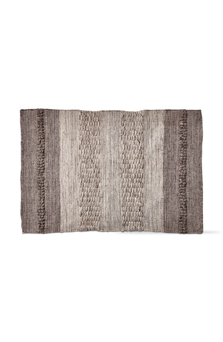 tag Gradation Stripe Recycled Woven Accent Rug Brown Multi Eco-Friendly, Main, color, Brown