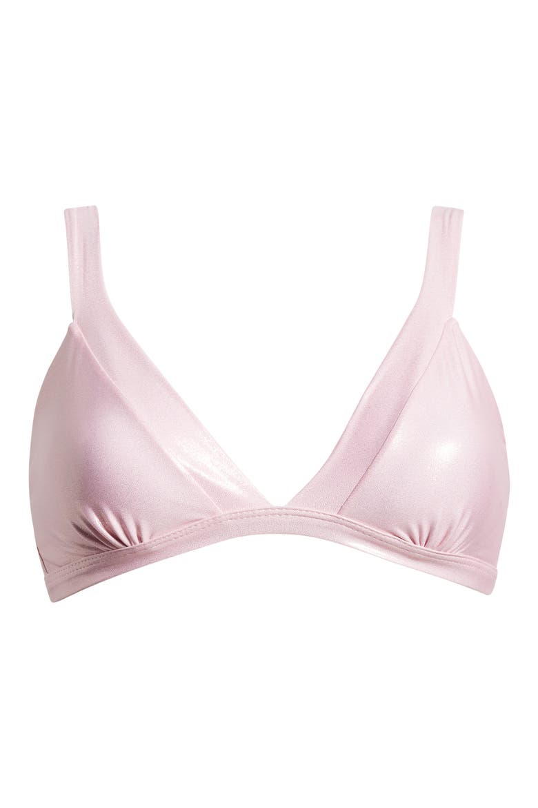 Aleida Triangle Bikini Top, Alternate, color, PINK