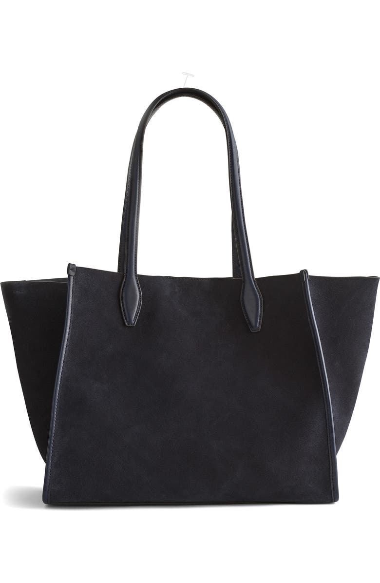 Madewell Suede Lexington Tote, Main, color, Juniper Berry