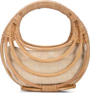 Antik Kraft Wicker Circle Handbag
