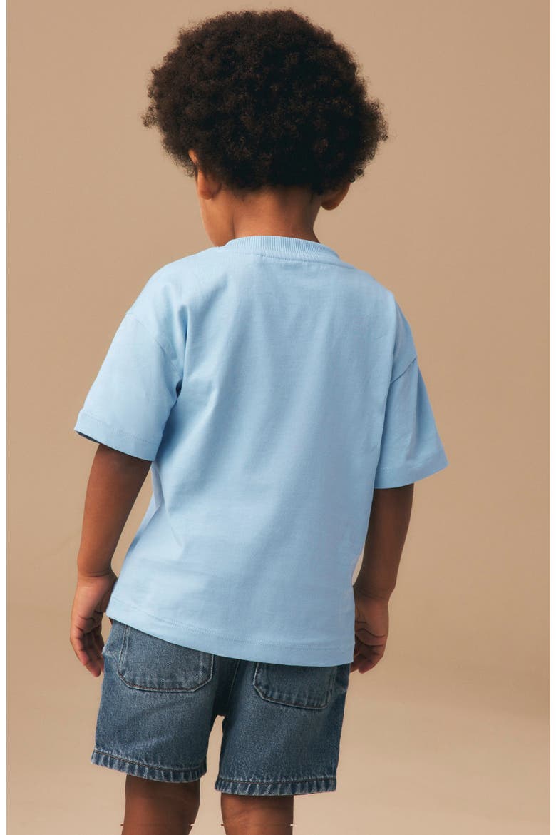 Kids' Lion Embroidered T-Shirt, Alternate, color, BLUE
