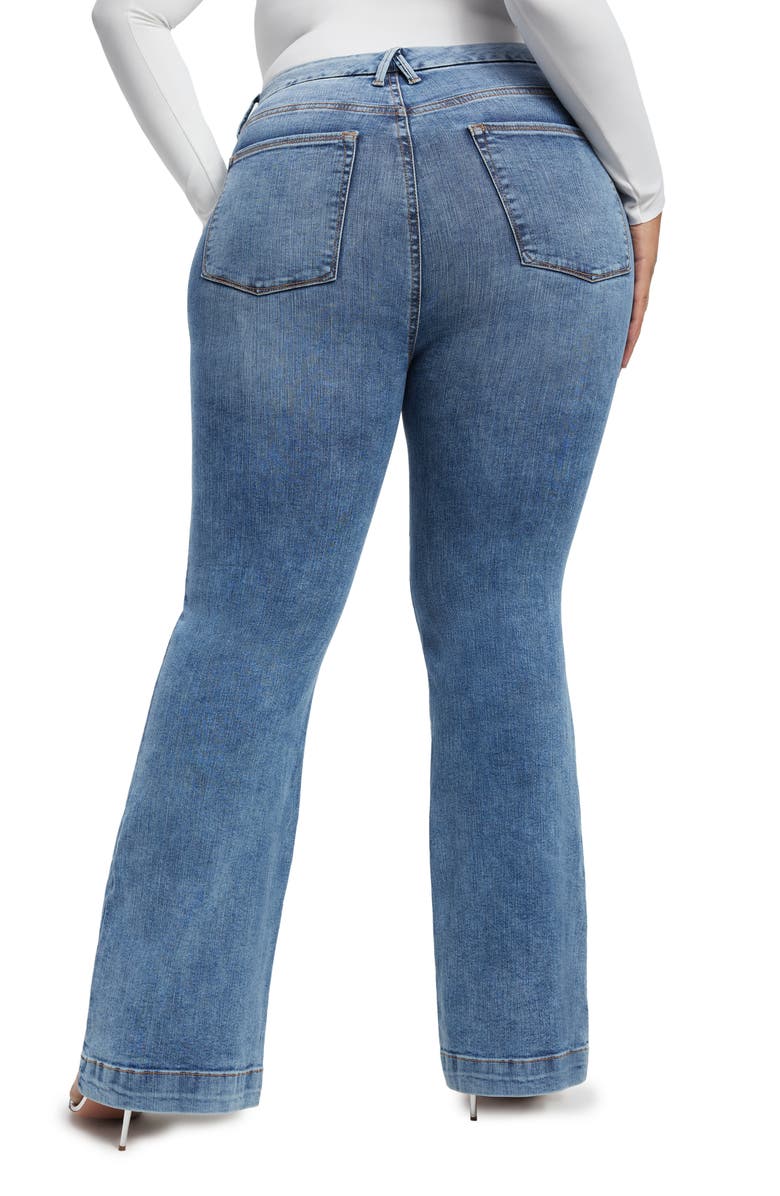 Good American Good Legs Flare Jeans, Alternate, color, 