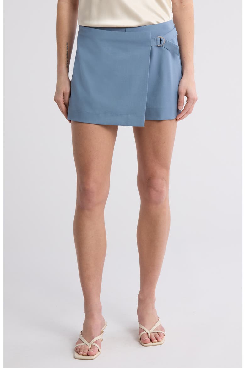 Sasha Wool Blend Twill Skort, Main, color, PRAIRIEBLU