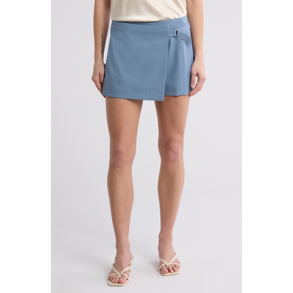 Rag & Bone Sasha Wool Blend Twill Skort In Prairieblu