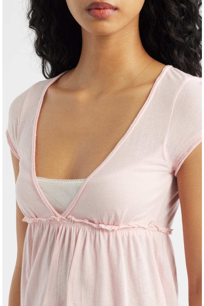Tina Layered Cotton Babydoll Top, Alternate, color, PINK