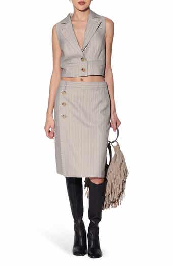 Talia Striped Pencil Skirt