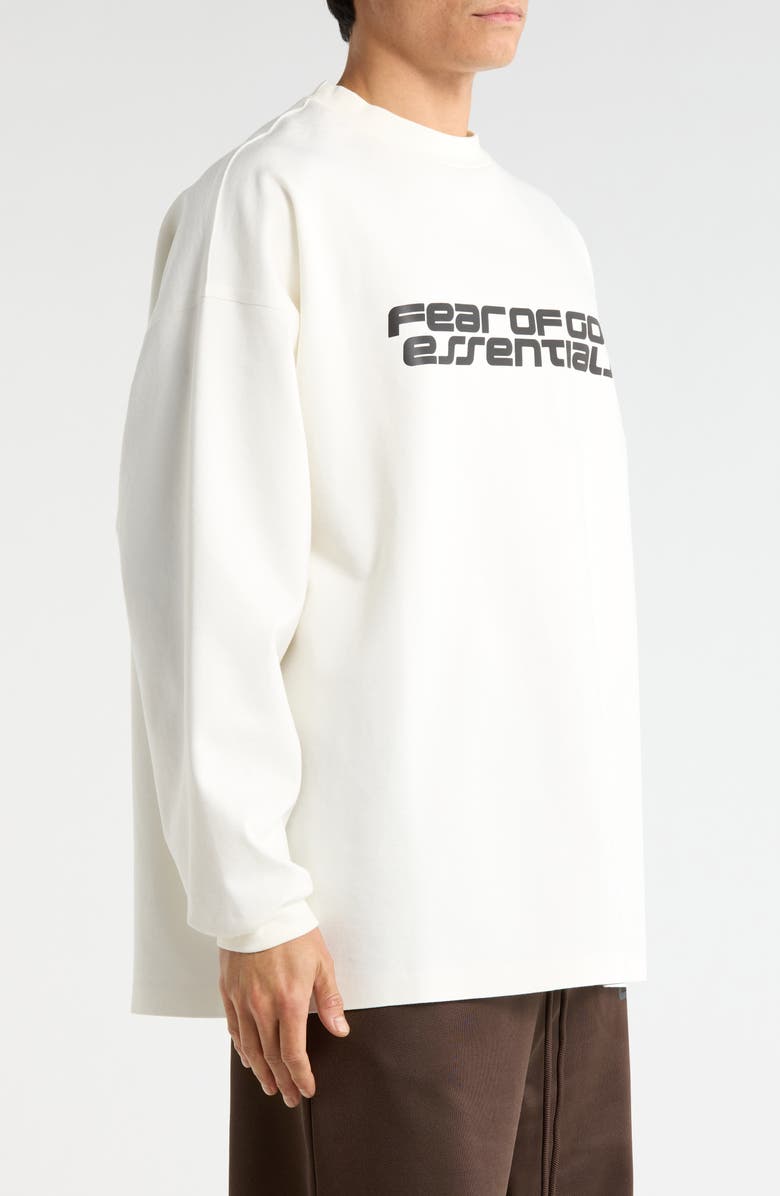 Fear of God Essentials '90s Fit Long Sleeve Logo Graphic T-Shirt, Alternate, color, Ivory