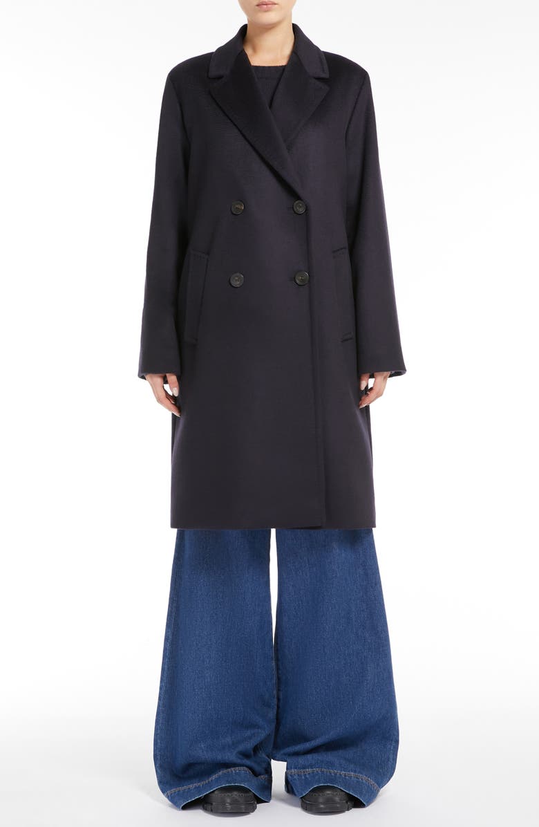 Weekend Max Mara Zum Double Breasted Virgin Wool Coat, Main, color,