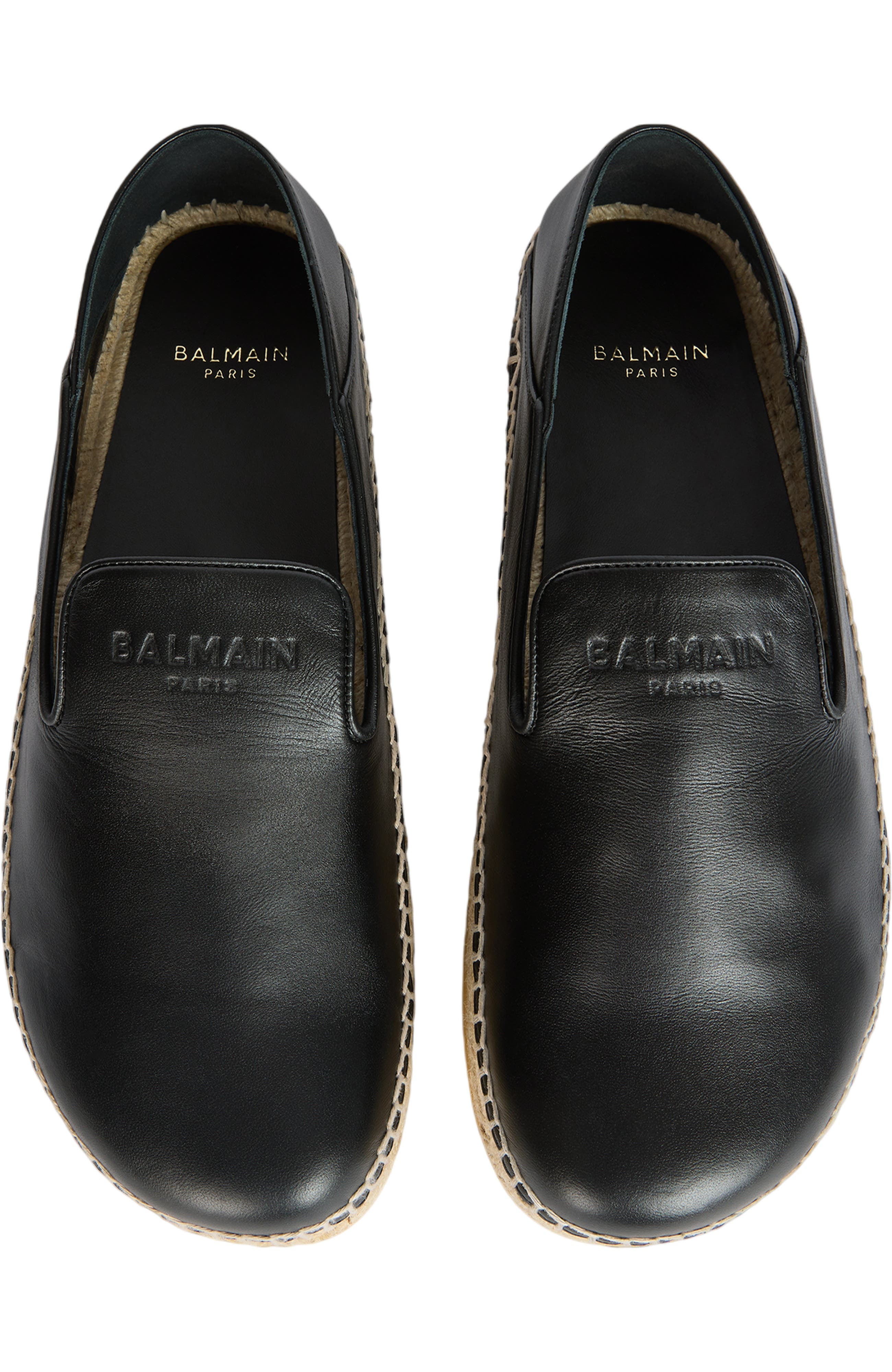 Smooth leather espadrilles, Alternate, color, black