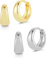 GLAZE JEWELRY Two Tone Earrings Set