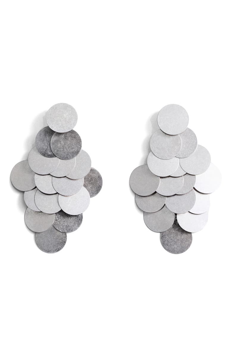MANGO Cascade Disc Drop Earrings, Main, color,