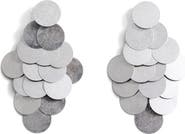 MANGO Cascade Disc Drop Earrings