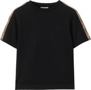 Burberry Check Trim Cotton T-shirt