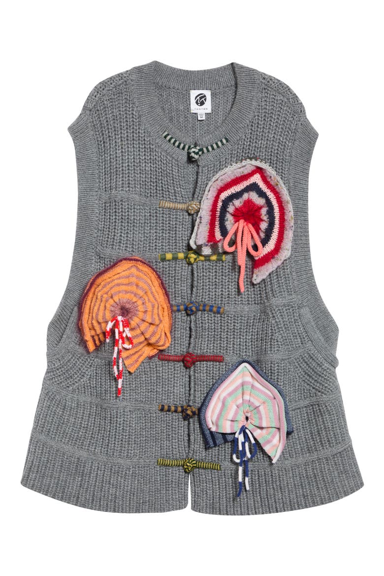 Frosty Merino Wool & Alpaca Vest (Nordstrom Exclusive), Alternate, color, GREY MULTI