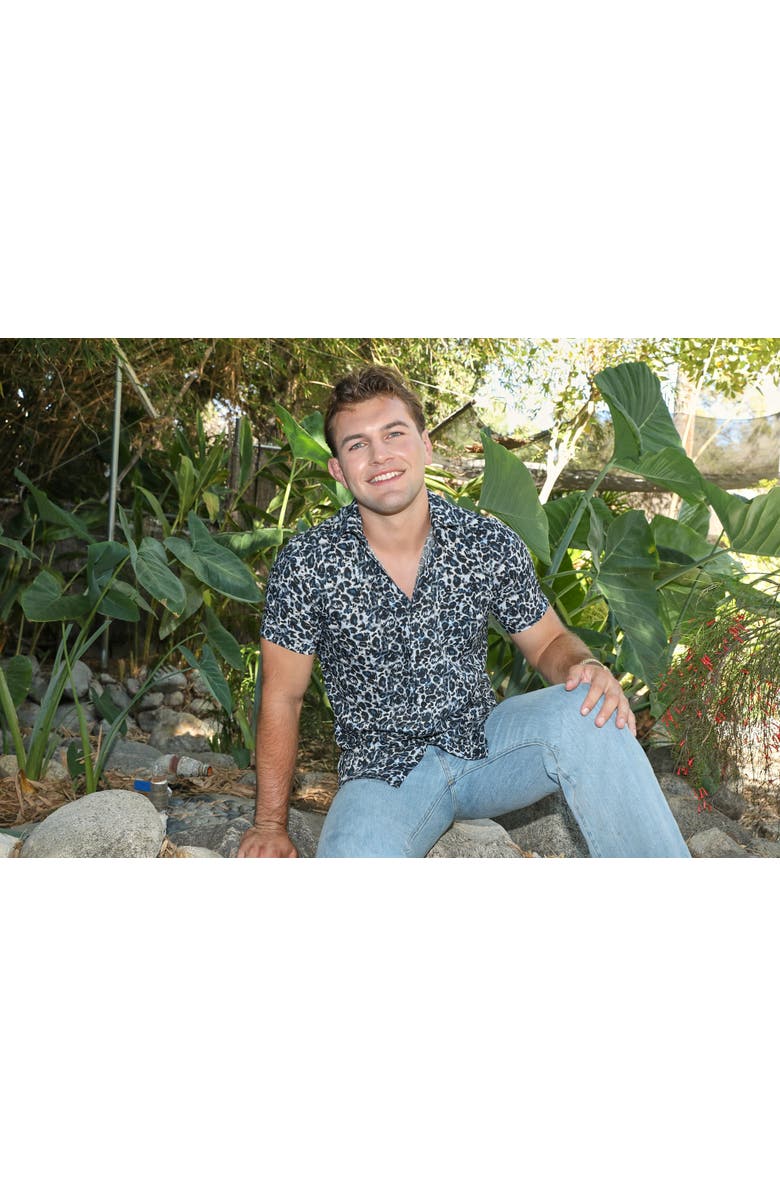 Ledger & Ford Hermosa Cheetah Shirt, Alternate, color, Black