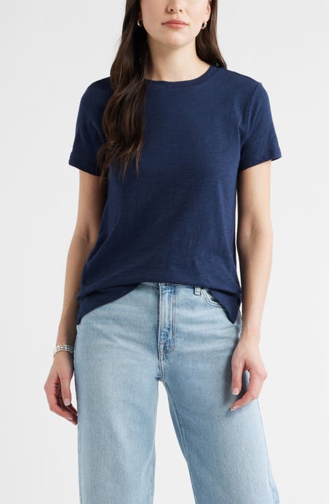 Cotton Blend Crewneck T-Shirt