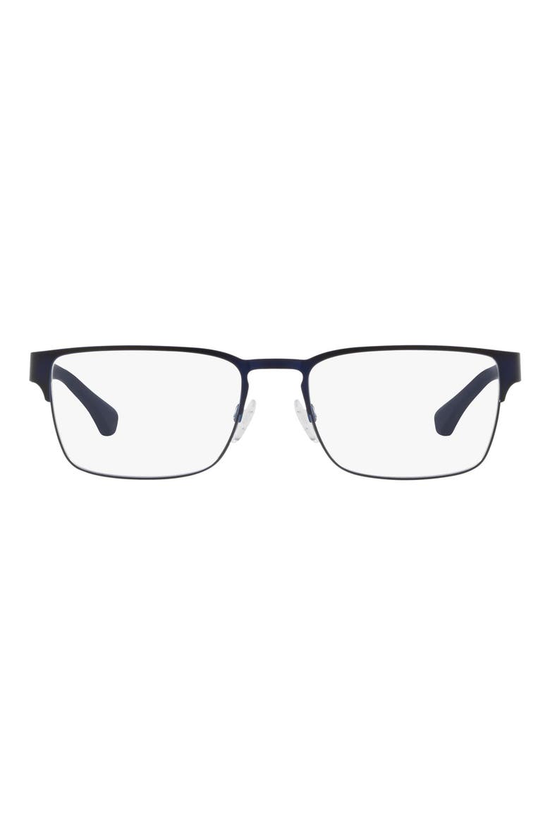 55mm Rectangular Optical Glasses, Main, color, MATTE BLUE