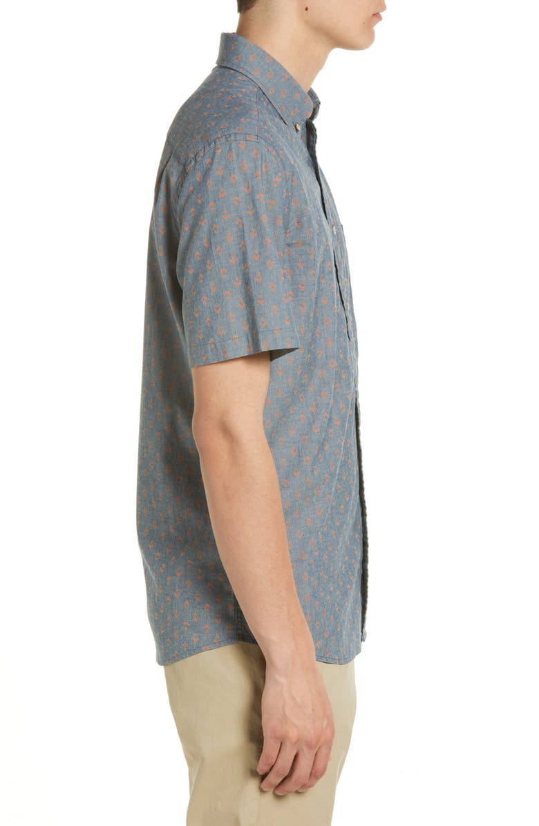 Faherty Playa Short Sleeve Button-Down Shirt, Alternate, color,