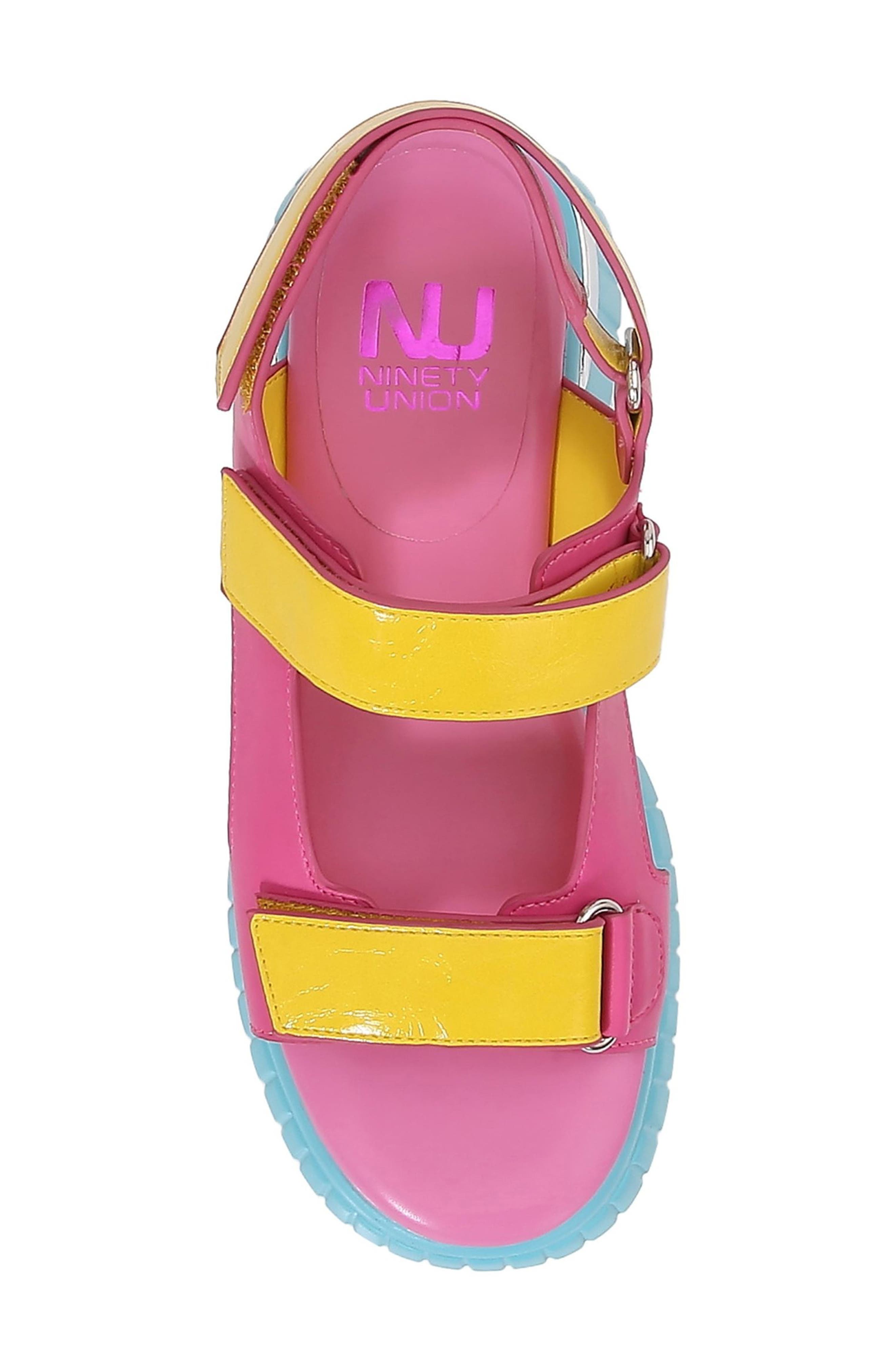 Bayside Platform Sandal, Alternate, color, PINK MULTI