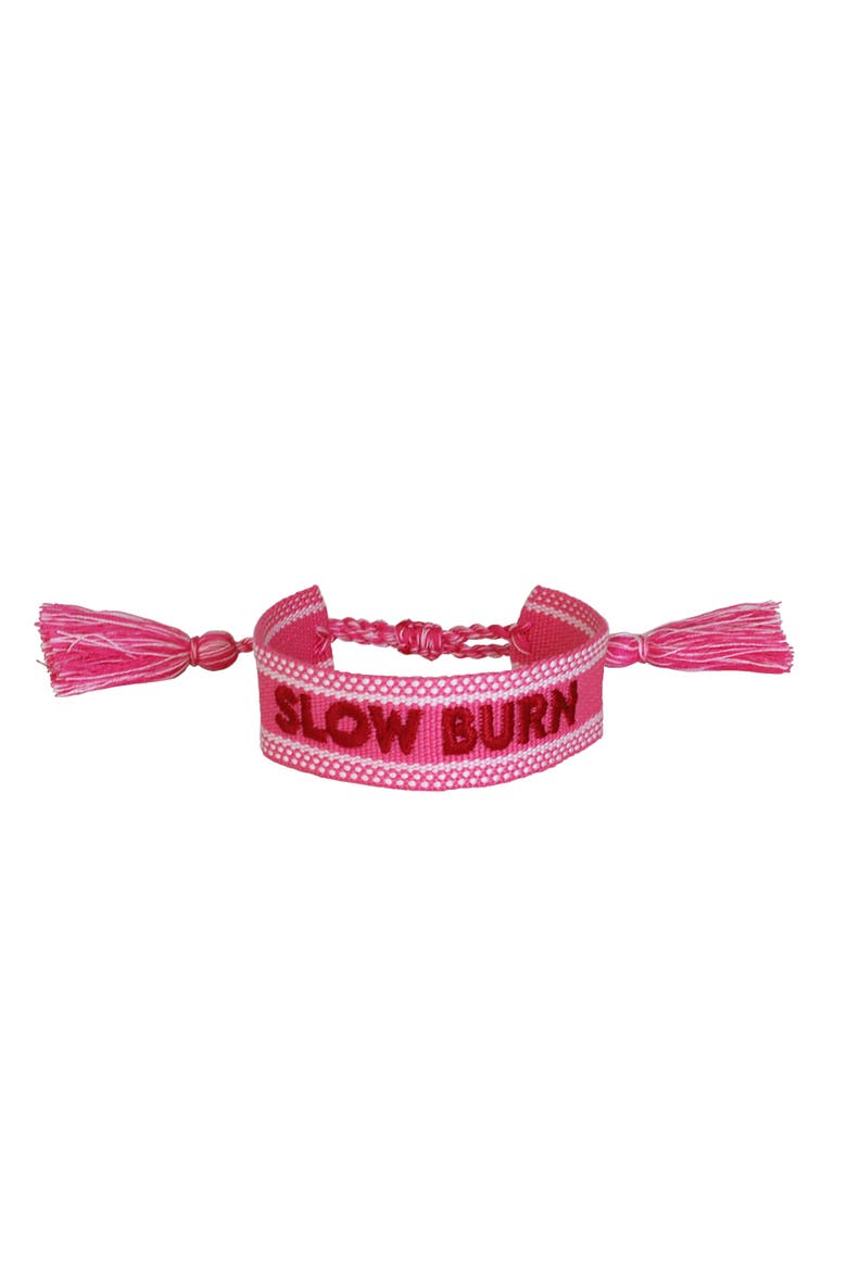 Book Club Themed Embroidered Bracelets - Choose from 8 Style Options, Main, color, Slow Burn