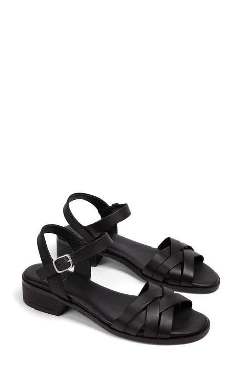 Shepherdess Block Heel Ankle Strap Sandal (Women)