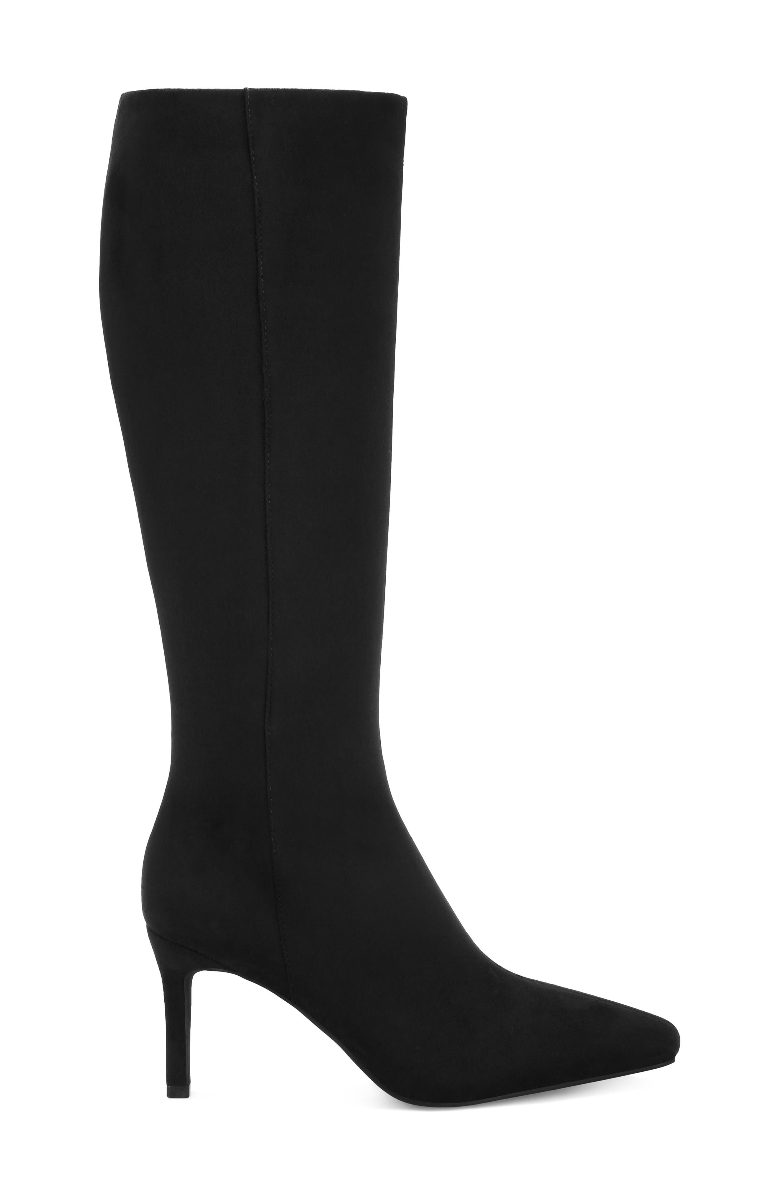 Nazara Leather Knee High Boot, Alternate, color, BLACK SUEDE