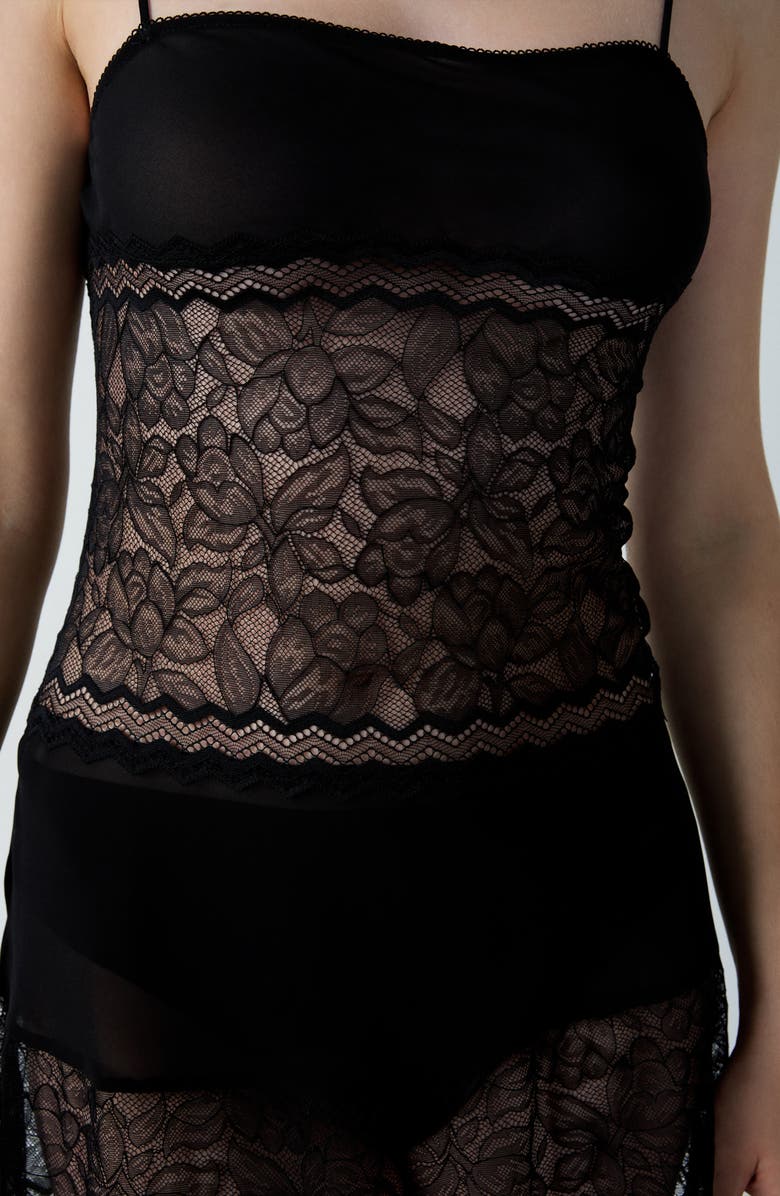 Etam Embleme Lace Inset Chemise, Alternate, color, 