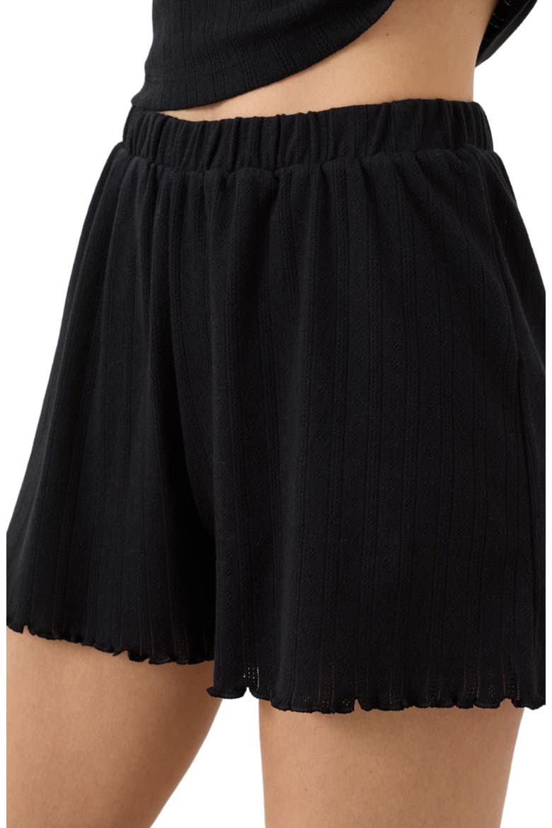Organic Cotton Pointelle Short, Alternate, color, Black